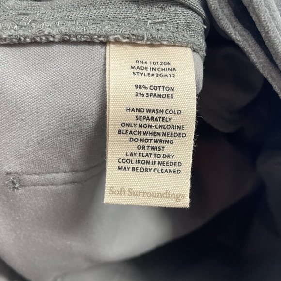 NWT Soft surroundings velvet grey Blakely Velveteen Pants‎ size 12P 5 pocket - Picture 11 of 11